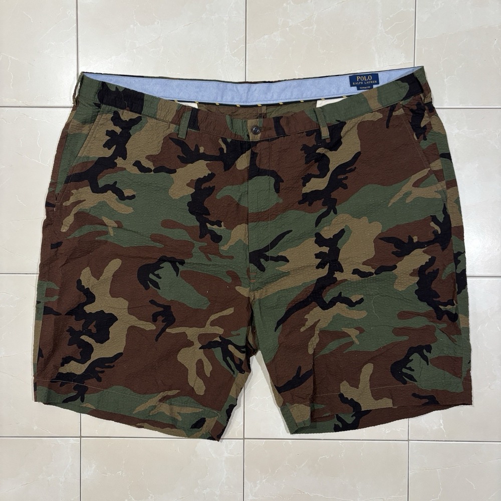 Polo Ralph Lauren Classic Fit Chino Shorts Cargo Men's 48 Big Woodlands Pony